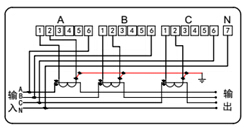分表计电终端接线图